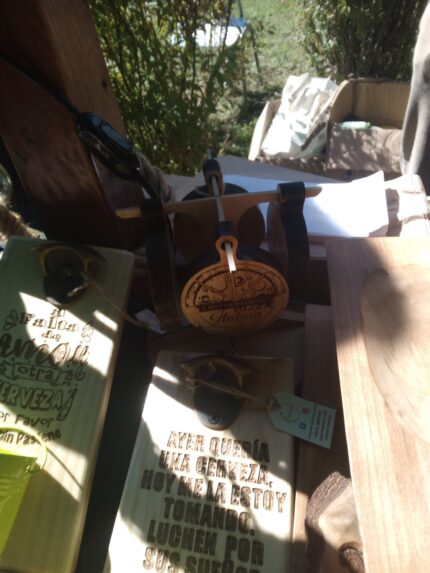 set posavasos madera con base